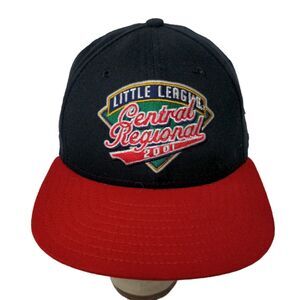 Little League Mens Central Regional Hat Black Red OSFA Snapback Vintage 2001
